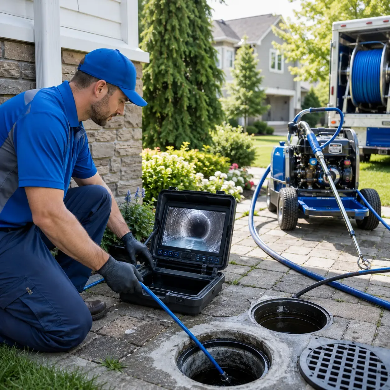 Outdoor drain cleaning professionals serving Hellier, KY